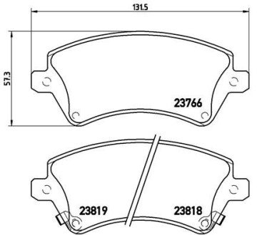 Передні тормозні (гальмівні) колодки brembo P83 064 на Тойота Королла е120