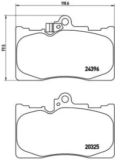 Передні тормозні (гальмівні) колодки Brembo P83072