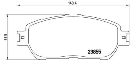 Передні тормозні (гальмівні) колодки brembo P83 105 на Лексус Es 300