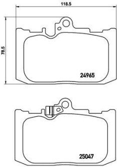 Передні тормозні (гальмівні) колодки brembo P83131 на Лексус Gs350