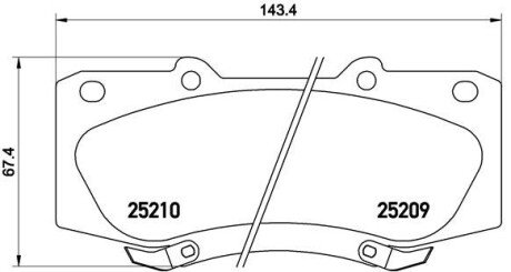 Передние тормозные колодки brembo P83 140 на Тойота Хайлюкс