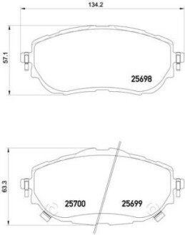 Передні тормозні (гальмівні) колодки brembo P83150