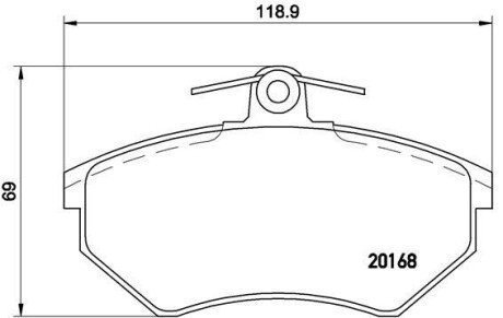 Передні тормозні (гальмівні) колодки brembo P85011 на Сеат Кордоба