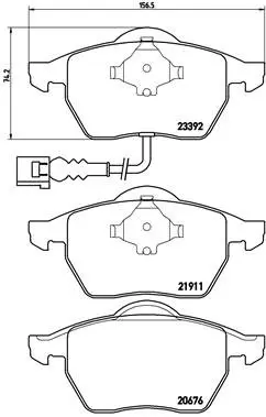 Передние тормозные колодки brembo P85045