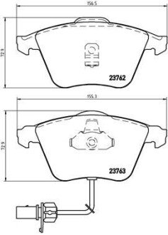 Передні тормозні (гальмівні) колодки brembo P85056 на Ауди А6 с5