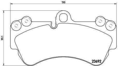 Передні тормозні (гальмівні) колодки brembo P85 069 на Porsche Cayenne