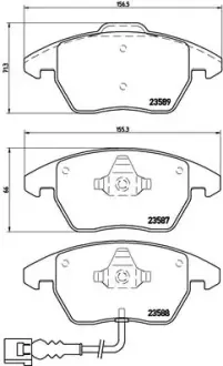 Передні тормозні (гальмівні) колодки Brembo P85075
