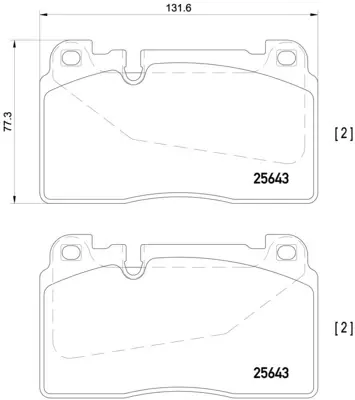 Передние тормозные колодки brembo P85 123