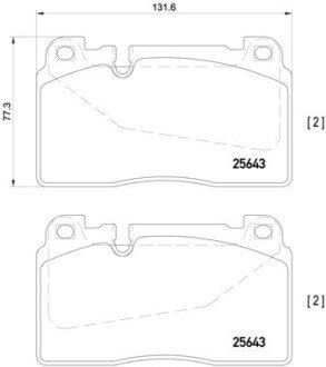 Передні тормозні (гальмівні) колодки brembo P85 123 на Ауди Q5