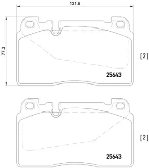 Передние тормозные колодки brembo P85 123