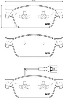 Передние тормозные колодки brembo P85 141