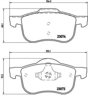 Передние тормозные колодки brembo P86 016 на Вольво V70