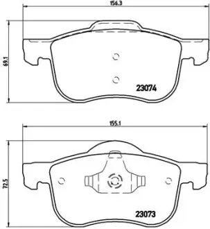 Передние тормозные колодки brembo P86016 Вольво S80