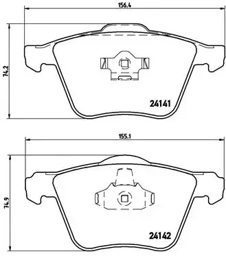 Передние тормозные колодки brembo P86018