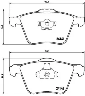 Передние тормозные колодки brembo P86018 Вольво Xc90