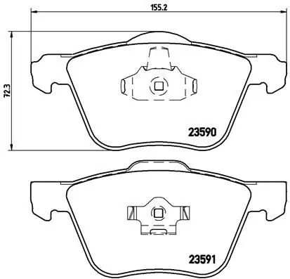 Передние тормозные колодки brembo P86022