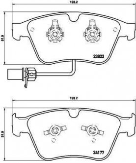 Передние тормозные колодки brembo P05003