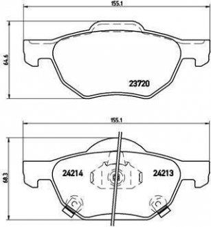 Передні тормозні (гальмівні) колодки brembo P28036