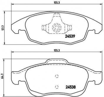 Передние тормозные колодки brembo P61083