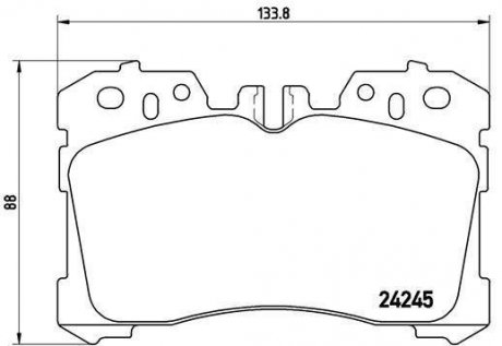 Передние тормозные колодки brembo P83075