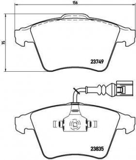 Передні тормозні (гальмівні) колодки brembo P85090