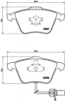 Передние тормозные колодки brembo P85097