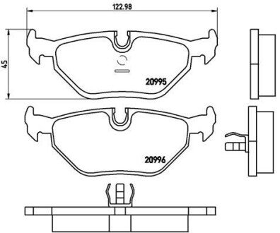 Тормозные колодки brembo P06 011 на Бмв E34