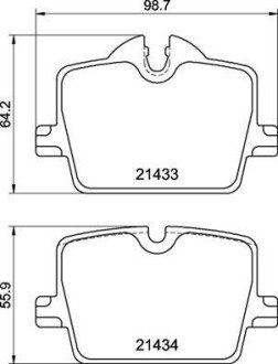 Тормозные колодки brembo P06 114