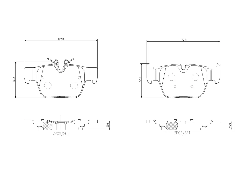 Тормозные колодки brembo P06117