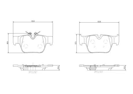 Тормозні (гальмівні) колодки brembo P06117