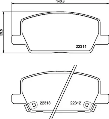 Тормозные колодки brembo P07012