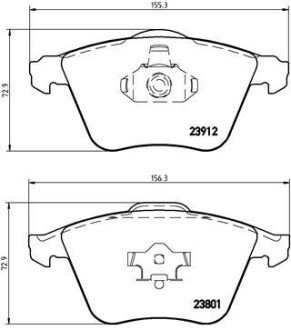 Тормозные колодки brembo P10 012