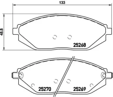 Тормозні (гальмівні) колодки Brembo P10054