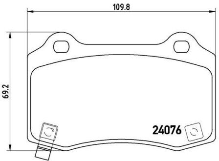 Тормозные колодки brembo P11 024