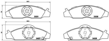 Тормозные колодки brembo P15 008