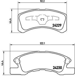 Тормозные колодки brembo P16 011