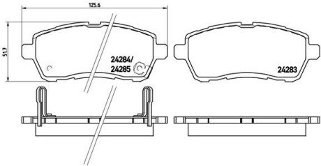 Тормозні (гальмівні) колодки brembo P16013 на Мазда 2