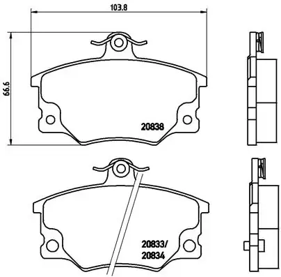 Тормозные колодки brembo P23 017