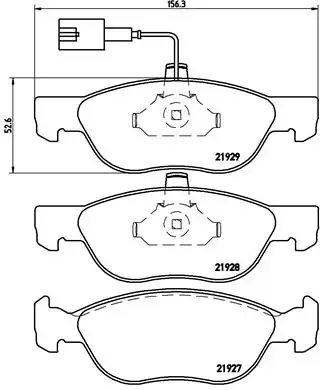 Тормозні (гальмівні) колодки Brembo P23 070 (фото 1)