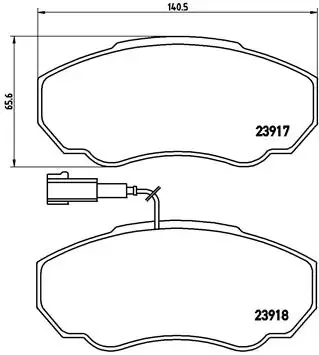 Тормозные колодки brembo P23 091