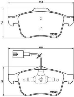 Тормозні (гальмівні) колодки brembo P23 103