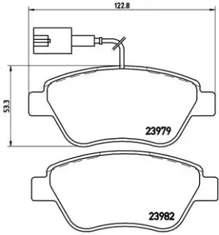 Тормозные колодки brembo P23 108