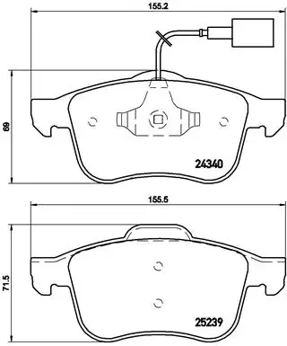 Тормозні (гальмівні) колодки Brembo P23 132 (фото 1)