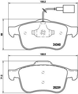 Тормозні (гальмівні) колодки brembo P23 132