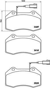 Тормозные колодки brembo P23 139