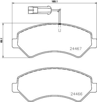 Тормозные колодки brembo P23 161