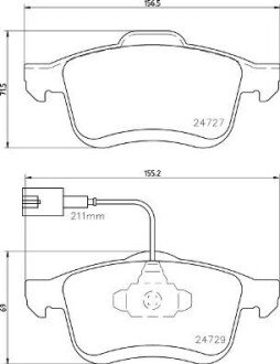 Тормозные колодки brembo P23 163 на Фиат Добло