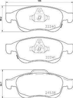 Тормозные колодки brembo P 23 165