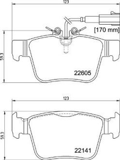 Тормозные колодки brembo P23 180