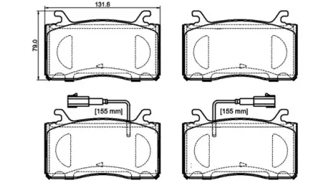 Тормозные колодки brembo P23185